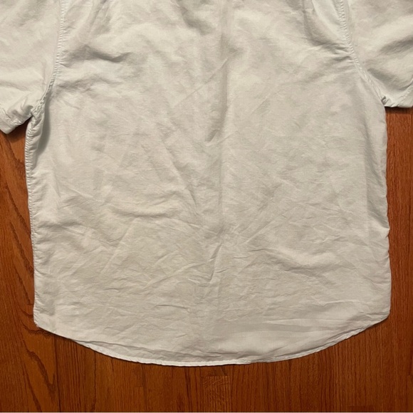 Old Navy light baby blue linen cotton blend short sleeve button up shirt XXL - Picture 10 of 15